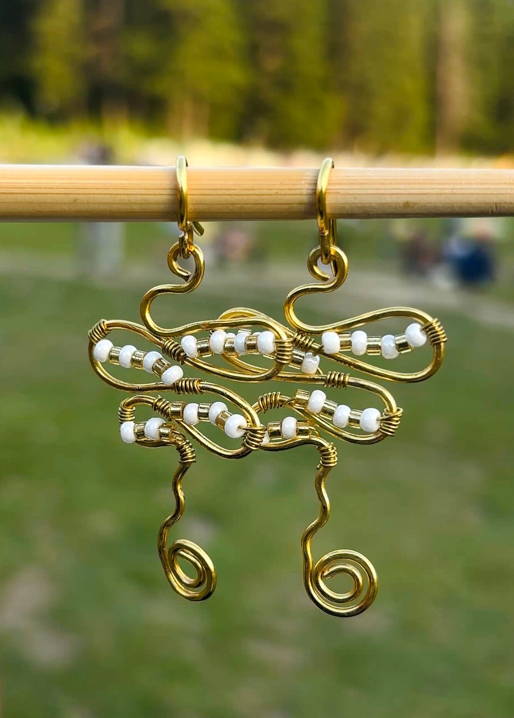 Gold Dragonfly Earrings