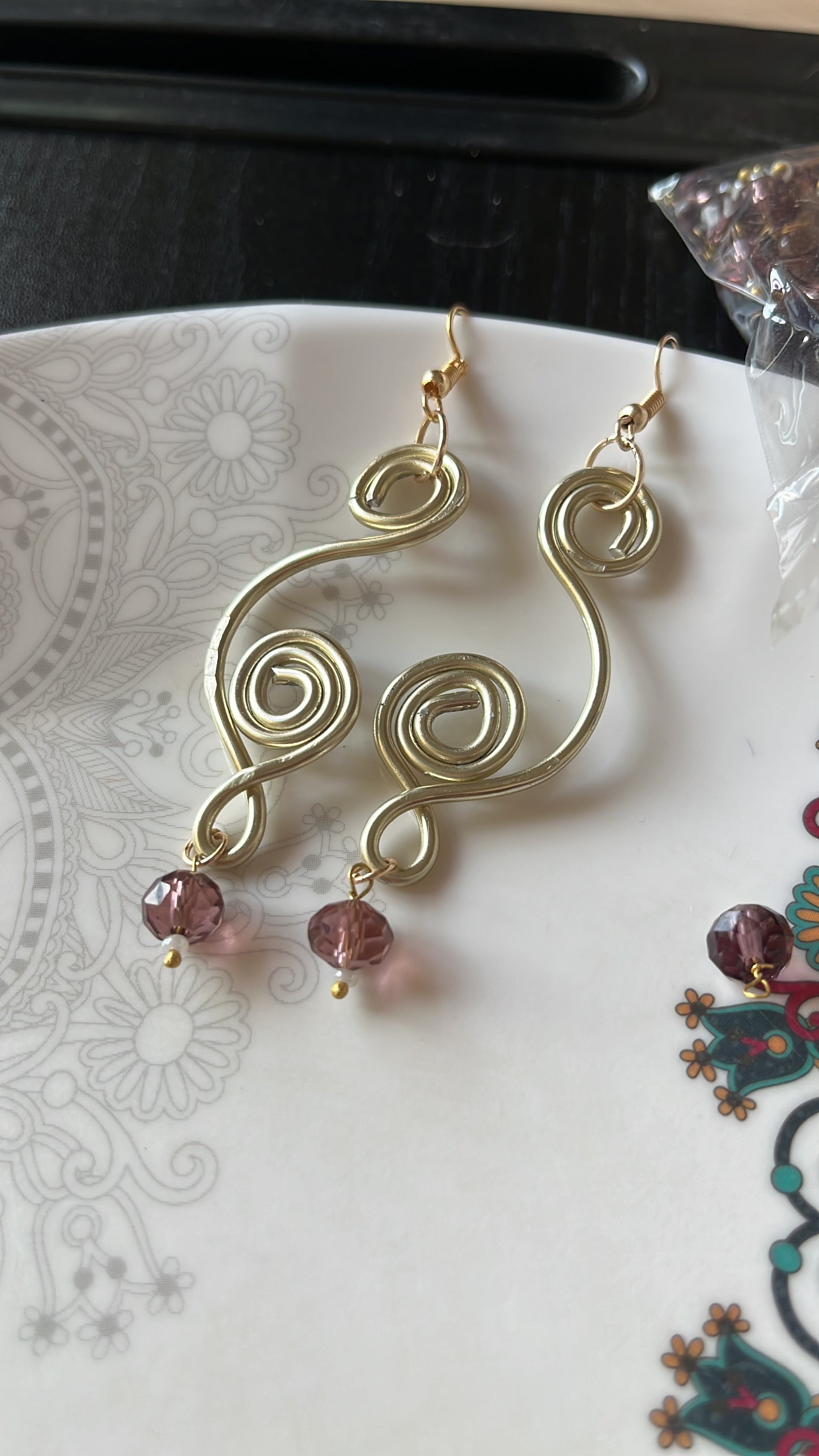 Golden Spiral Earrings