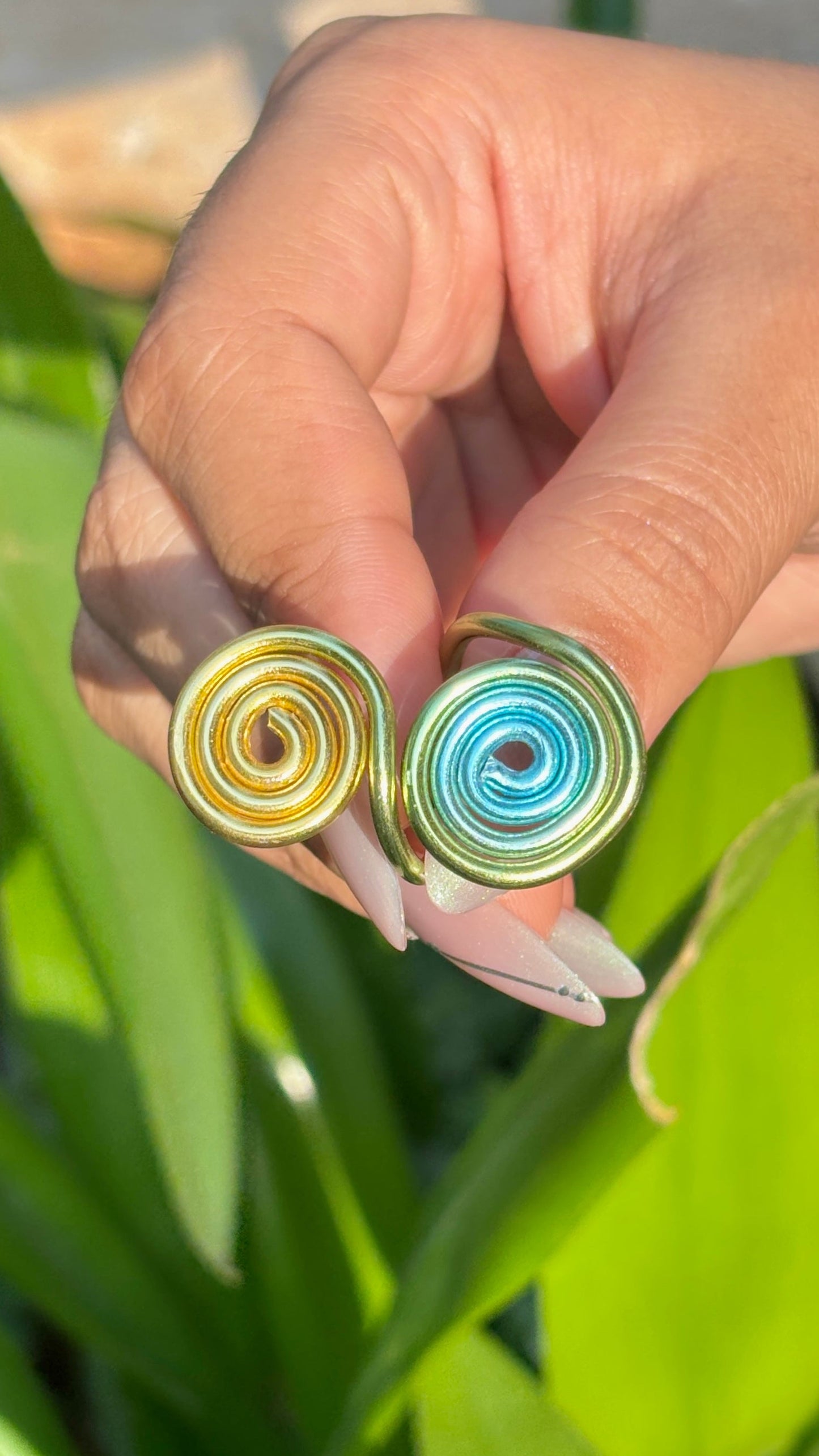 Rainbow Spiral Ring