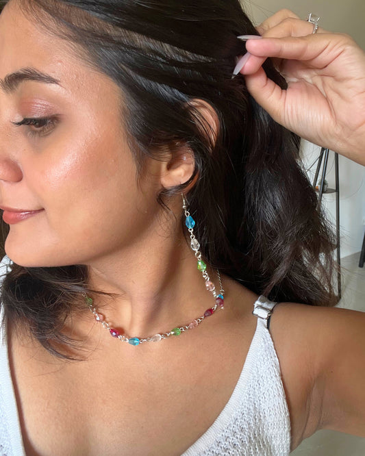 Flora Necklace with Earrings