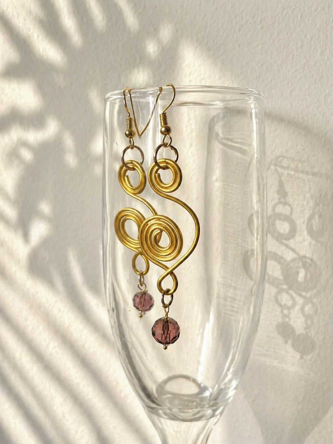 Golden Spiral Earrings