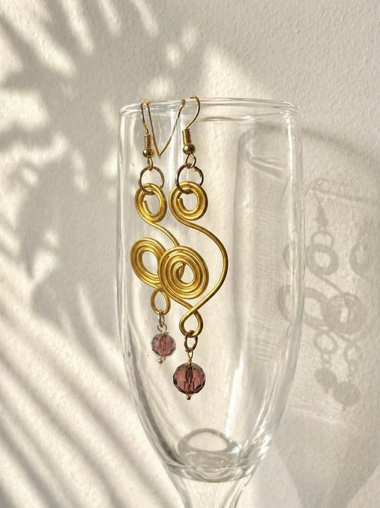 Golden Spiral Earrings