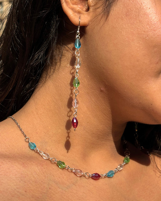 Flora Necklace with Earrings