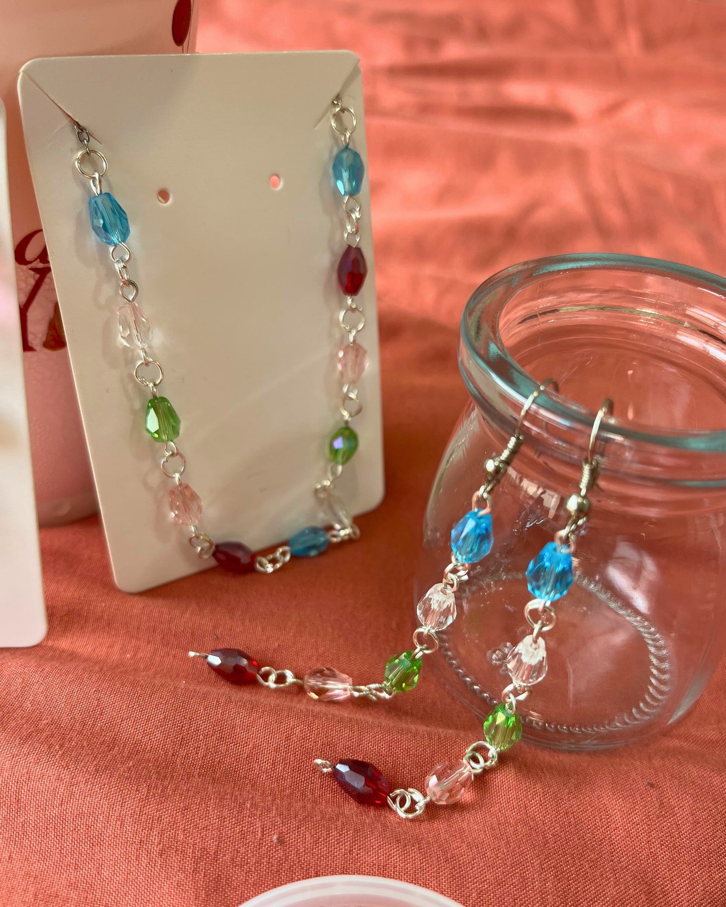 Flora Necklace with Earrings