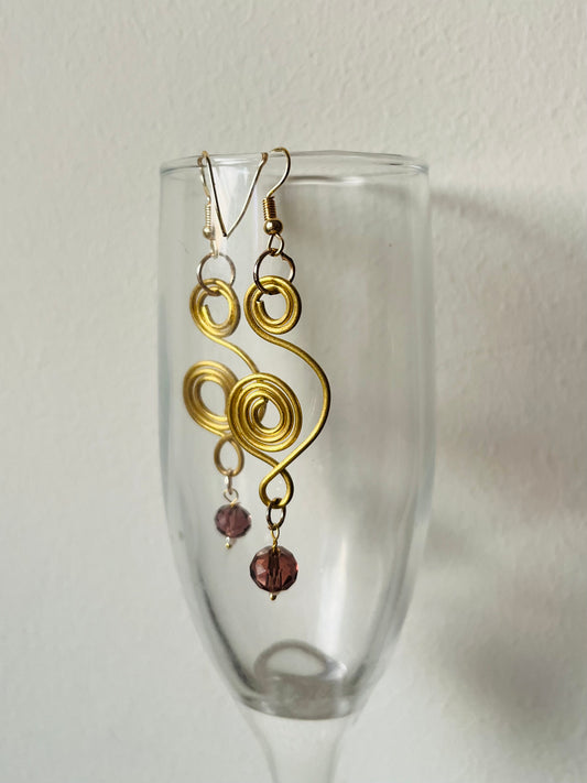 Golden Spiral Earrings