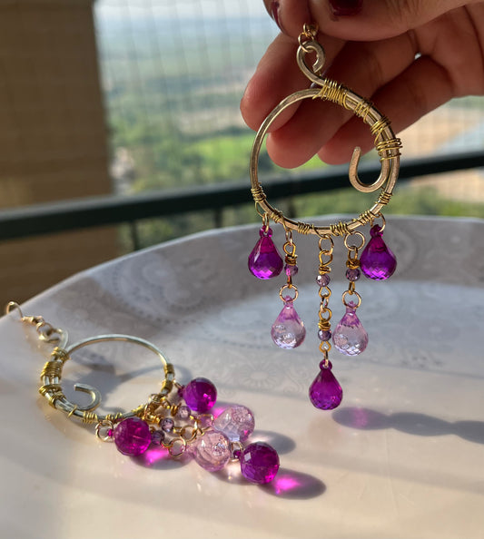 Purple Ombré Earrings
